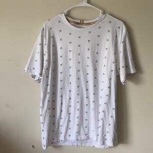 Denim & Flower Palm Tree Graphic Tee